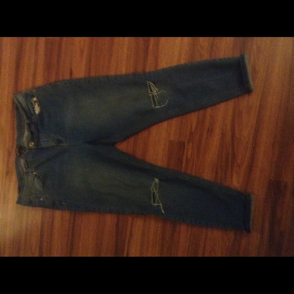 Distressed plus size jeans