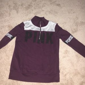 VS PINK HALF ZIP HOODIE