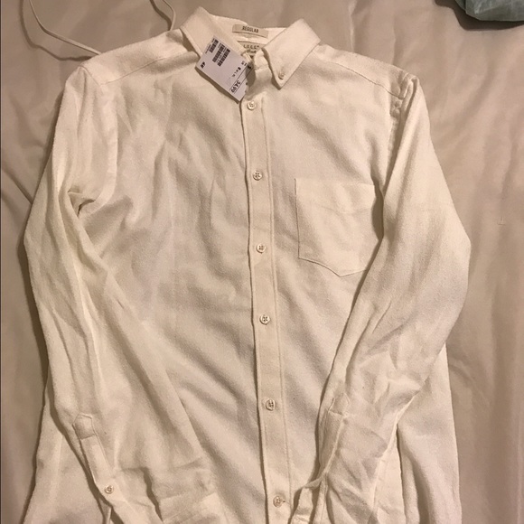 White cotton cream dress shirt - Picture 1 of 2