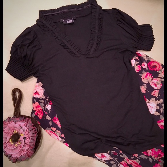 Etcetera Black knit Top