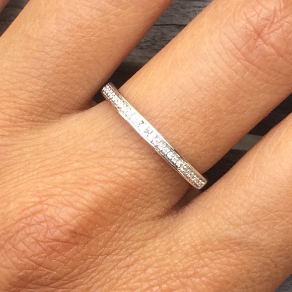 $437 Natural Diamond 10K Gold Eternity Band - Picture 2 of 8