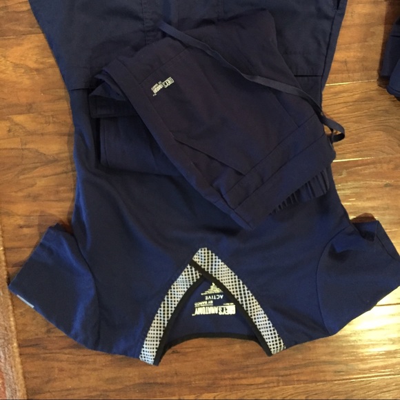 Small petite navy blue greys anatomy scrub set