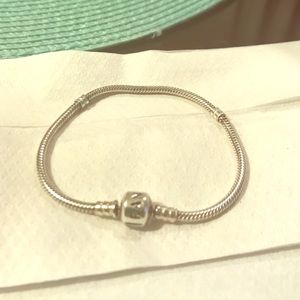 Sterling Silver Barrel Clasp Pandora Bracelet