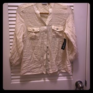 Cream lace blouse
