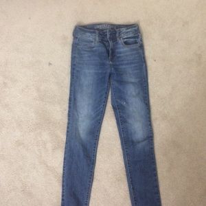 High-waisted American Eagle jeans