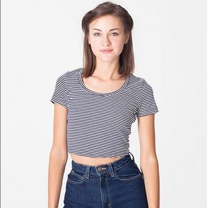 Navy Stripped American Apparel Crop
