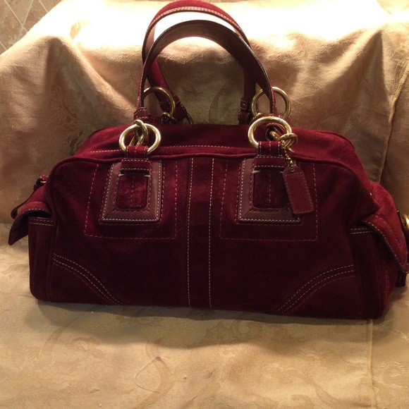 Coach suede satchel