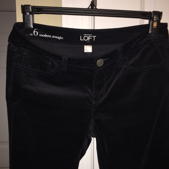 Loft Black Velvet Pants