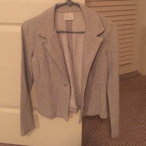 Gray cotton blazer