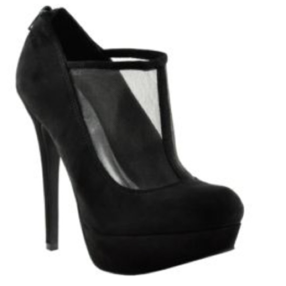 Baker Black sheer Caged Pumps