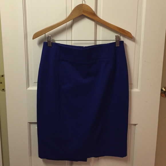 Blue pencil skirt