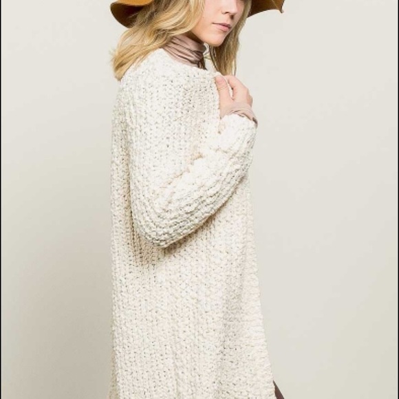Plush Alpaca tunic knit cardigan