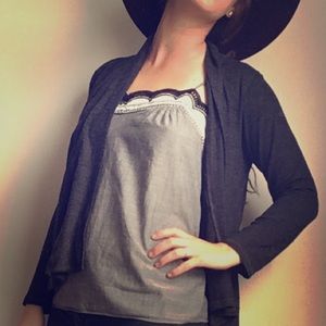 Old Navy Slate Colored and Lace Spaghetti Top