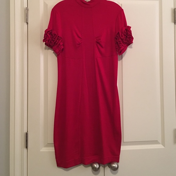 Blaque Label red rosette dress. - Picture 1 of 4