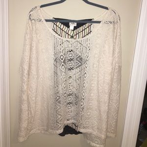 Boho Chic Cream laced Blouse