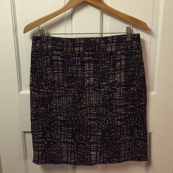 Practically new black multi-color skirt