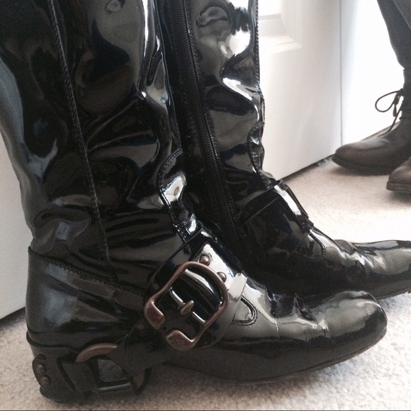Guillaume Hinfray patent riding boots_size 6.5 - Picture 2 of 4