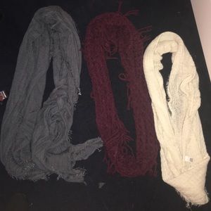Three scarves