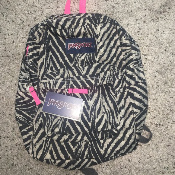 New Jansport Zebra Print Bookbag
