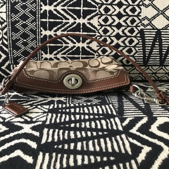 NWOT Small Coach CC Monogram Tan Wristlet - Picture 7 of 7