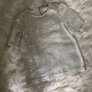 Kate Spade Madison Ave Collection Silver Shirt
