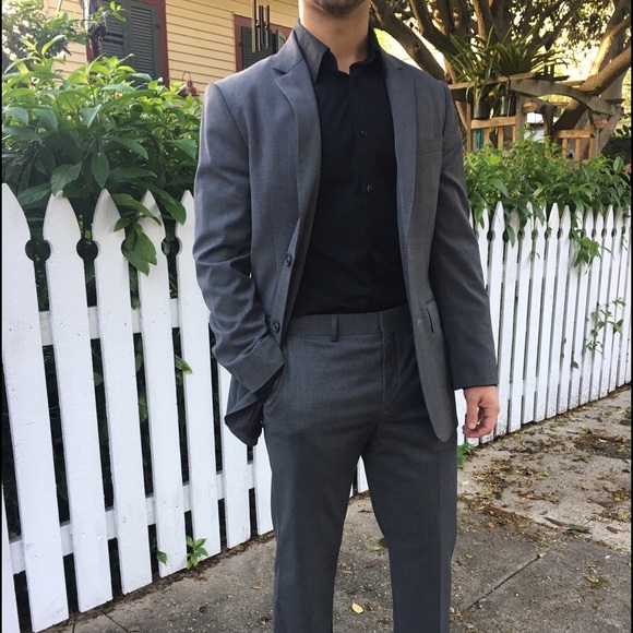 Charcoal Grey Men's Express Suit (Jacket and Pant)