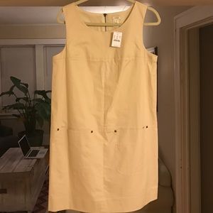 J. Crew new, never worn sleeveless cream dress