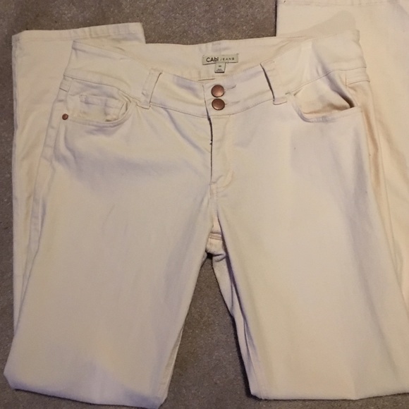 CAbi Blush LouLou straight leg jean. Sz 14