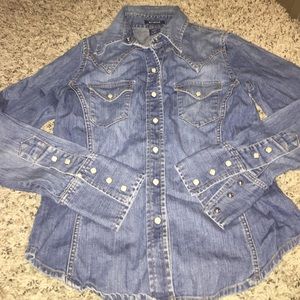 Gap XS denim buttoned down shirt