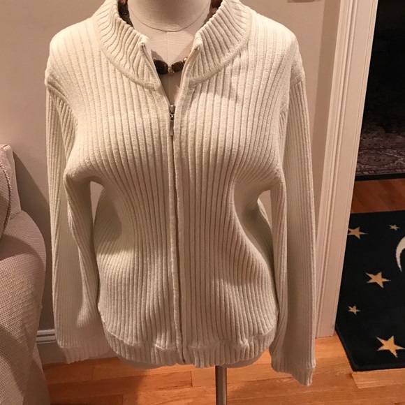 Liz Claiborne Lizsport Cream Size L Sweater
