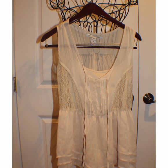 Peach, Lacey, camisole blouse