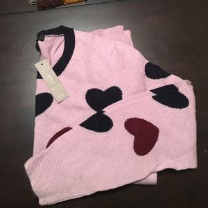 Long sleeved heart sweater