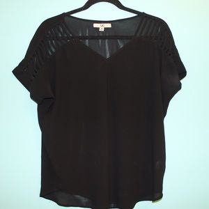 Black Shoulder Shirt
