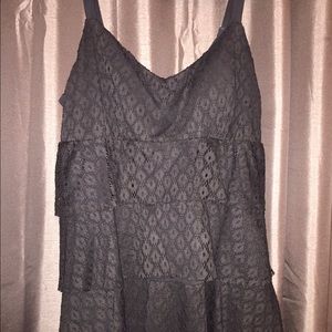 Black Crochet Swim Dress w Tummy Control