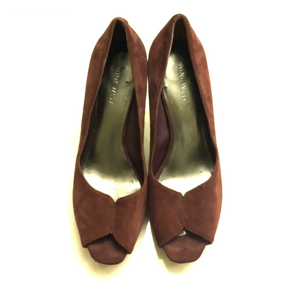 Burgundy Suede Nine West Heels