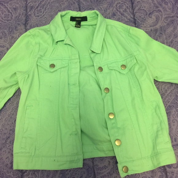 A cute bluish greenish jean jacket