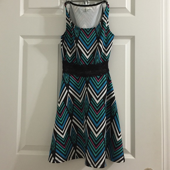 Chevron skater dress