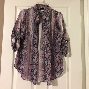 Daytrip Chiffon snakeskin top