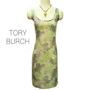 Tory Burch Sequin Silk Sleeveless Cocktail Dress 0