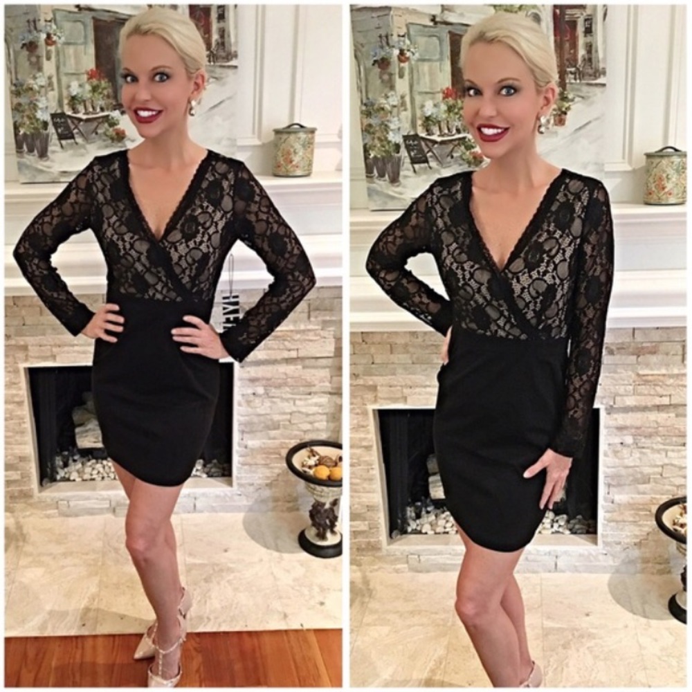 LAST 1! ❤️Exquisite lace top pencil skirt dress! - Picture 2 of 4