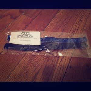 Sparkly Soul headbands, set of 2, blue and black