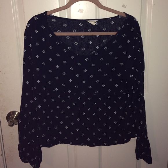 Navy flowy shirt