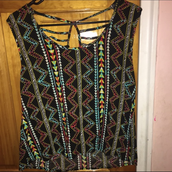 Strappy back tank top