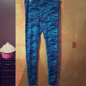 Blue and Black Zumba Tights