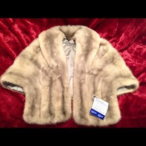 Vintage blue mink stole