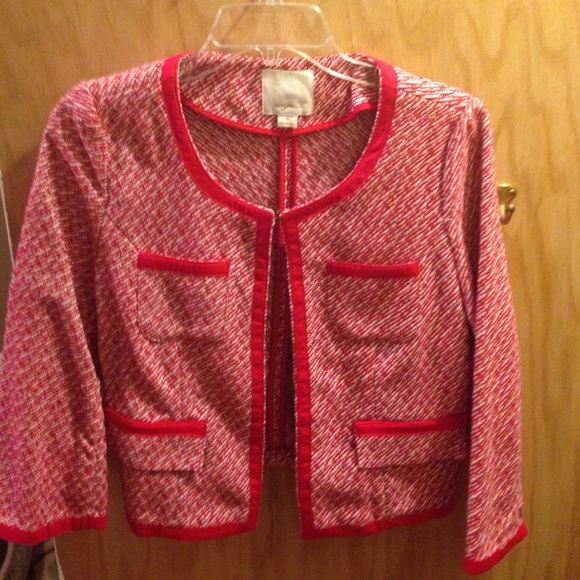 Aryn K Jackets & Blazers - Aryn K tweed red blazer size M