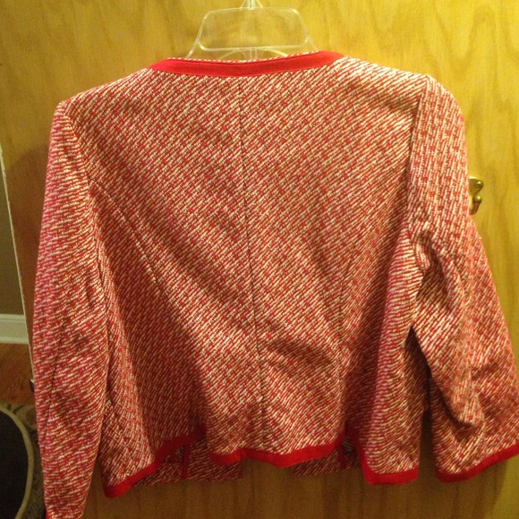 Aryn K tweed red blazer size M - Picture 3 of 3