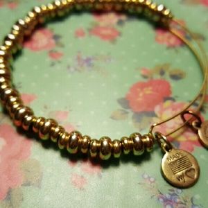 Alex and Ani Gold Beaded Bracelet