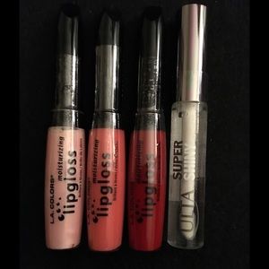 LA Color Lip Glosses and an Ulta Super Shiny Gloss