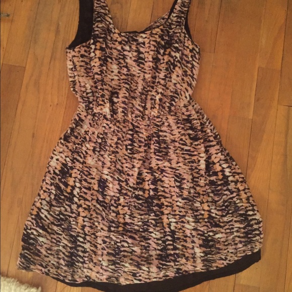 BCBG multicolored mini dress (fit and flare)